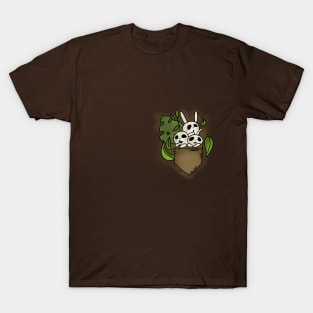 Cute ghost in pocket Pocket monstera t-shirt T-Shirt